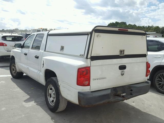 1D7HE28K98S541222 - 2008 DODGE DAKOTA QUA WHITE photo 3