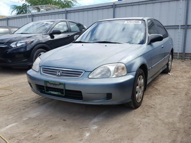 2HGEJ6610YH533223 - 2000 HONDA CIVIC BASE GREEN photo 2