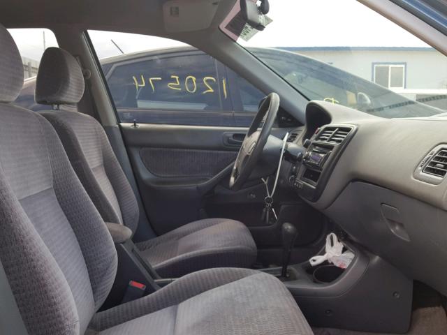 2HGEJ6610YH533223 - 2000 HONDA CIVIC BASE GREEN photo 5