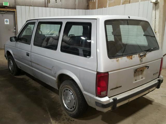 2P4FH21C8GR743556 - 1986 PLYMOUTH VOYAGER SILVER photo 3