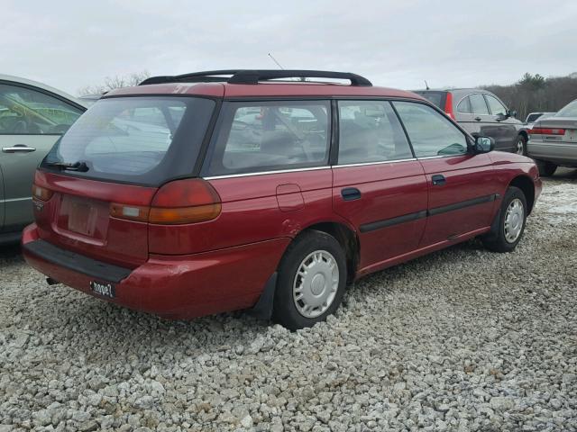 4S3BK6357S6319957 - 1995 SUBARU LEGACY L/O RED photo 4