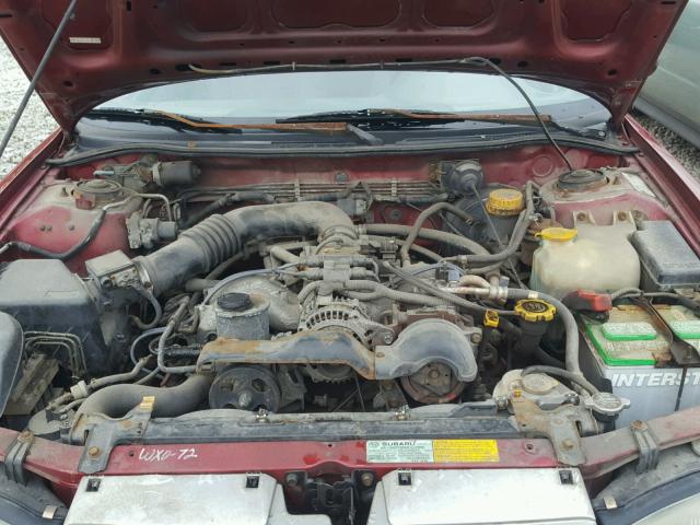 4S3BK6357S6319957 - 1995 SUBARU LEGACY L/O RED photo 7