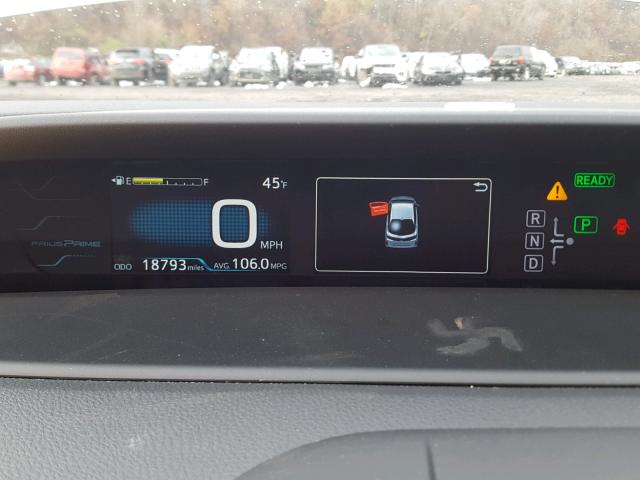 JTDKARFPXH3035069 - 2017 TOYOTA PRIUS PRIM ვერცხლისფერი ფოტო 8