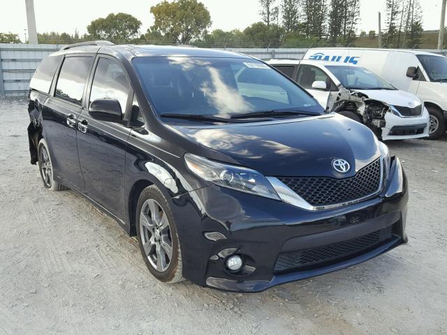 5TDXZ3DC1HS860542 - 2017 TOYOTA SIENNA SE BLACK photo 1