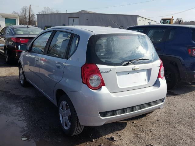 KL1TD66E59B652838 - 2009 CHEVROLET AVEO LS 银色 照片 3