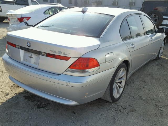 WBAGN634X4DS50231 - 2004 BMW 745 LI Արծաթագույն լուսանկար 4