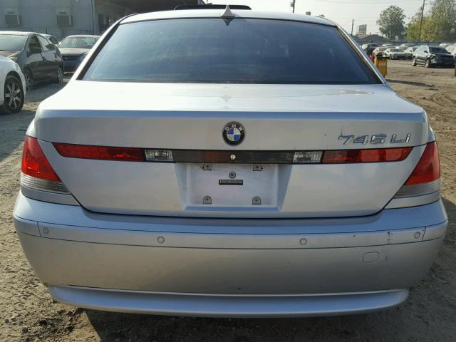 WBAGN634X4DS50231 - 2004 BMW 745 LI Արծաթագույն լուսանկար 9