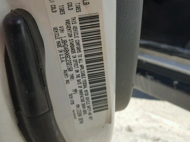 1J8HG48NX6C232160 - 2006 JEEP COMMANDER WHITE photo 10