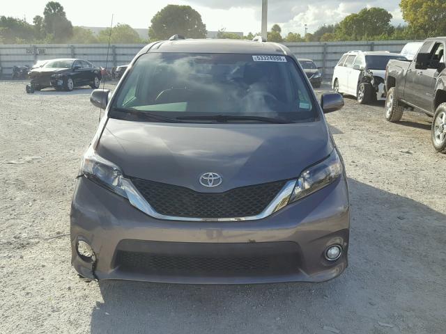 5TDXK3DCXES429083 - 2014 TOYOTA SIENNA SPO SILVER photo 9