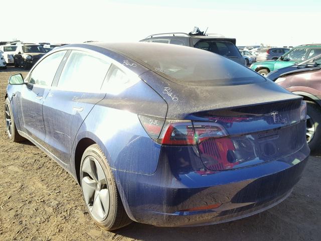 5YJ3E1EA1JF035042 - 2018 TESLA MODEL 3 ლურჯი ფოტო 3