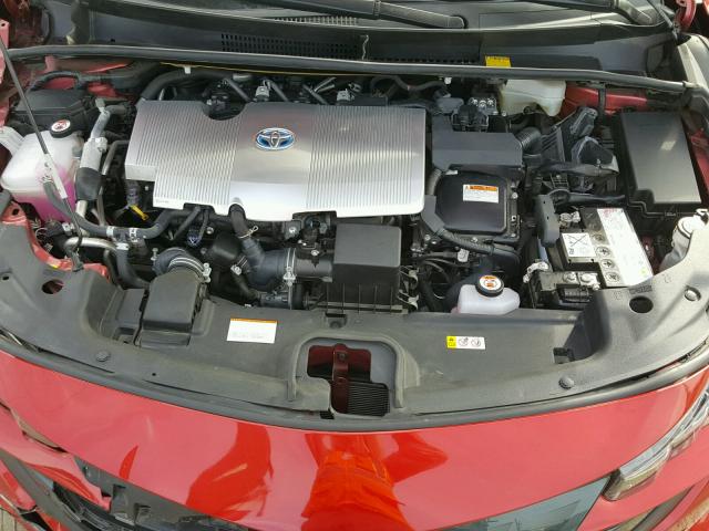 JTDKARFP5H3034301 - 2017 TOYOTA PRIUS PRIM წითელი ფოტო 7
