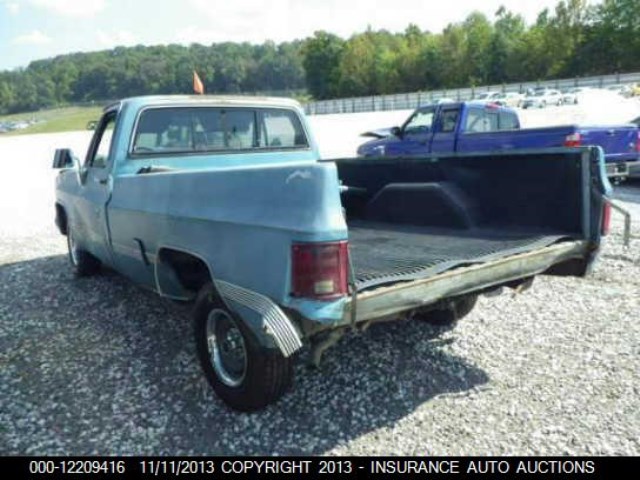 1GCDC14H6EF324394 - 1984 CHEVROLET C10 BLUE photo 3