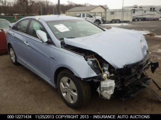 KMHEC4A47BA004478 - 2011 HYUNDAI SONATA HYBRID Light Blue photo 1