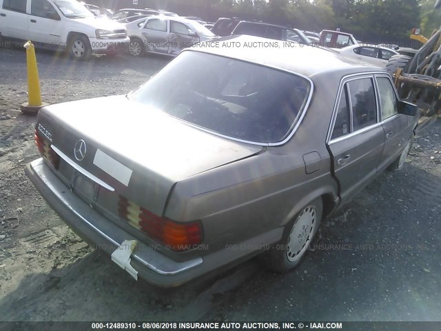 WDBCA25D9KA459444 - 1989 MERCEDES-BENZ 300 SEL BROWN photo 4