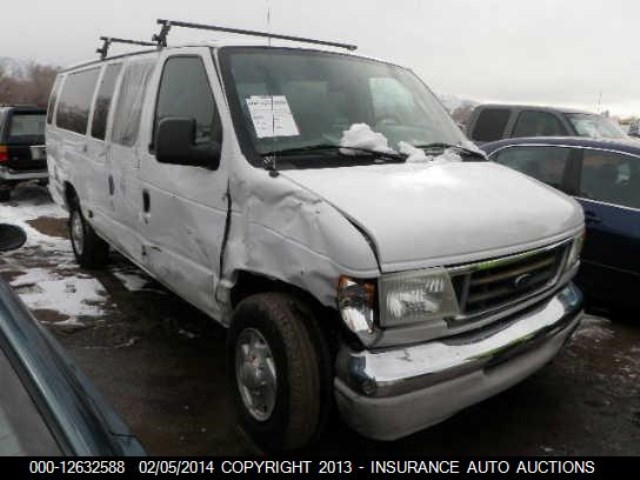 1FBSS31L53HB13742 - 2003 FORD ECONOLINE WAGON ECONOLINE E350 SUPER DUTY WHITE photo 1