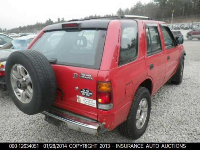 4S6CM58V8V4421353 - 1997 HONDA PASSPORT EX/LX RED photo 4