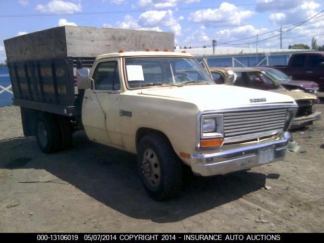 1B7MD3457JS727414 - 1988 DODGE D300  CREAM photo 1