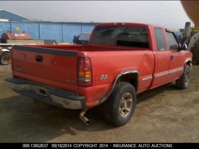 1GTEK19T11E114628 - 2001 GMC SIERRA K1500 RED photo 4