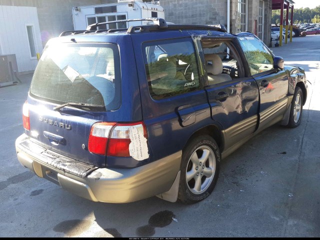 JF1SF65551H708591 - 2001 SUBARU FORESTER S BLUE photo 4