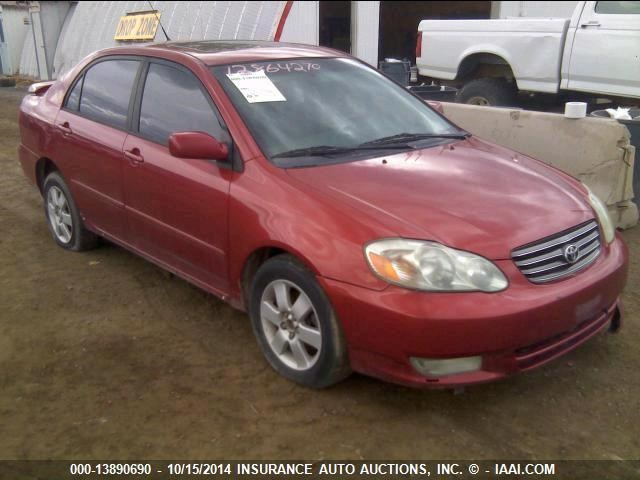 2T1BR32E34C176755 - 2004 TOYOTA COROLLA (U.S.) CE/LE/S RED photo 1