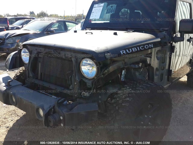 1C4HJWFG3CL163218 - 2012 JEEP WRANGLERUNLIMITED RUBICON BLACK photo 6