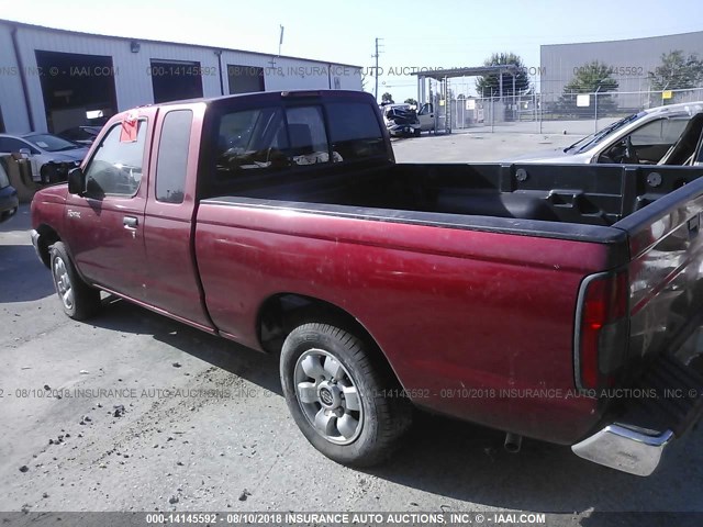 1N6DD26S8YC414144 - 2000 NISSAN FRONTIER KING CAB XE MAROON photo 3