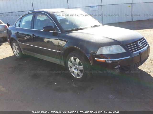 WVWTH63B52P123468 - 2002 VOLKSWAGEN PASSAT GLX 4MOTION BLACK photo 1