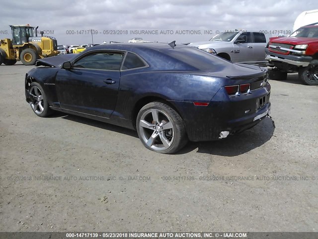 2G1FC1EV8A9210230 - 2010 CHEVROLET CAMARO LT BLUE photo 3