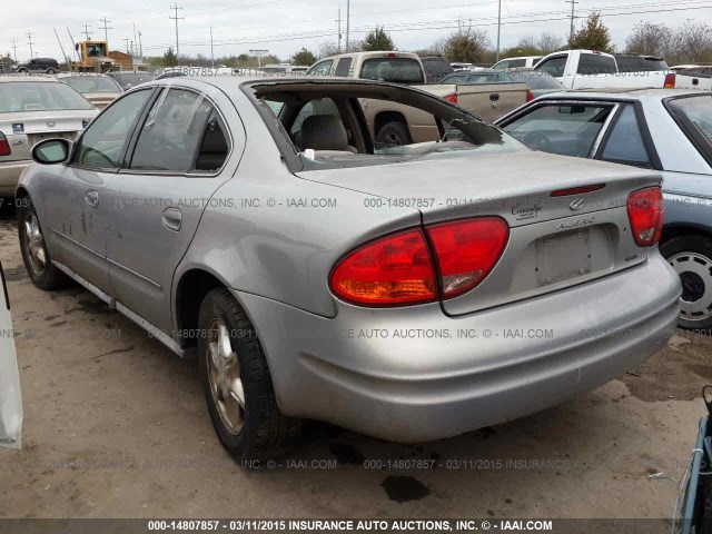 1G3NF52E3YC360822 - 2000 OLDSMOBILE ALERO GLS SILVER photo 3