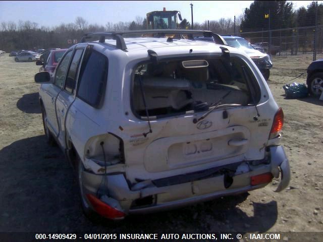 KM8SC13E65U896653 - 2005 HYUNDAI SANTA FE GLS/LX WHITE photo 3