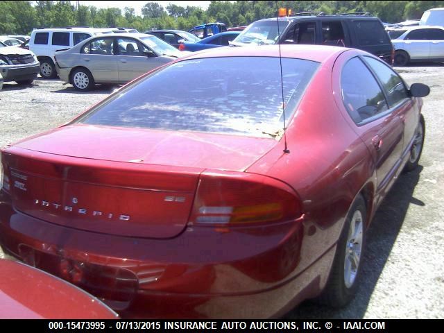 2B3HD46R74H585828 - 2004 DODGE INTREPID SE MAROON photo 4