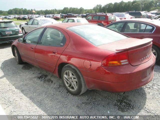 2B3AD46R01H510479 - 2001 DODGE INTREPID SE BURGUNDY photo 3