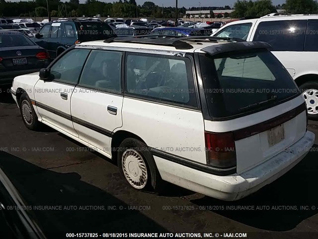 4S3BJ6324N7910688 - 1992 SUBARU LEGACY L WHITE photo 3