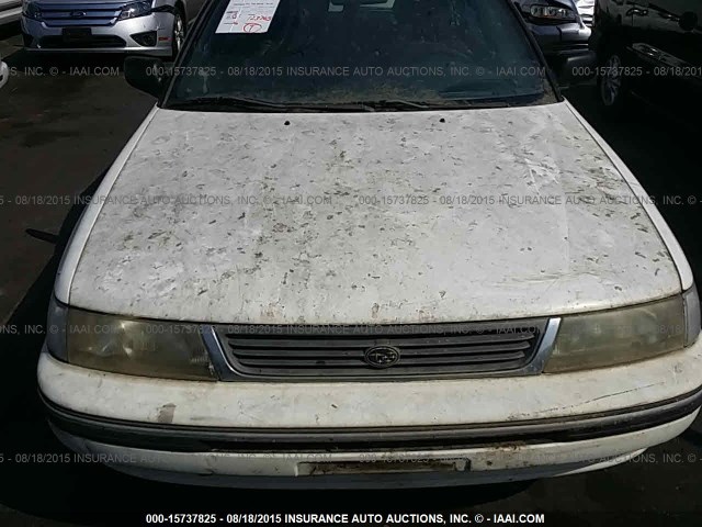 4S3BJ6324N7910688 - 1992 SUBARU LEGACY L WHITE photo 6