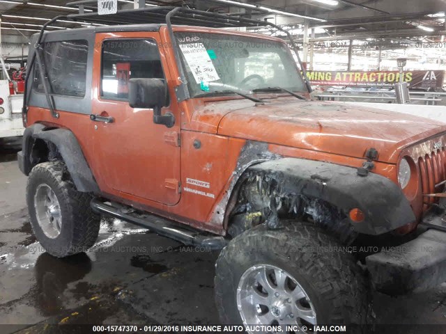 1J4AA2D13AL224874 - 2010 JEEP WRANGLER SPORT 橙色 照片 1