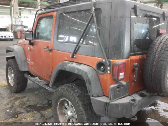 1J4AA2D13AL224874 - 2010 JEEP WRANGLER SPORT 橙色 照片 3
