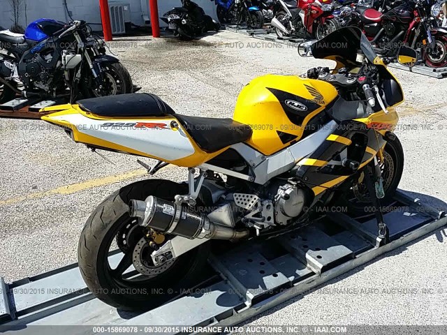 JH2SC4408YM001961 - 2000 HONDA CBR900RR  YELLOW photo 4