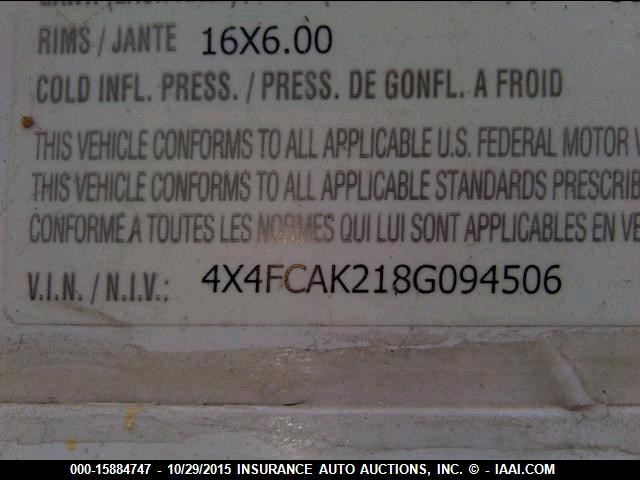 4X4FCAK218G094506 - 2008 FOREST RIVER OTHER  白色 照片 9