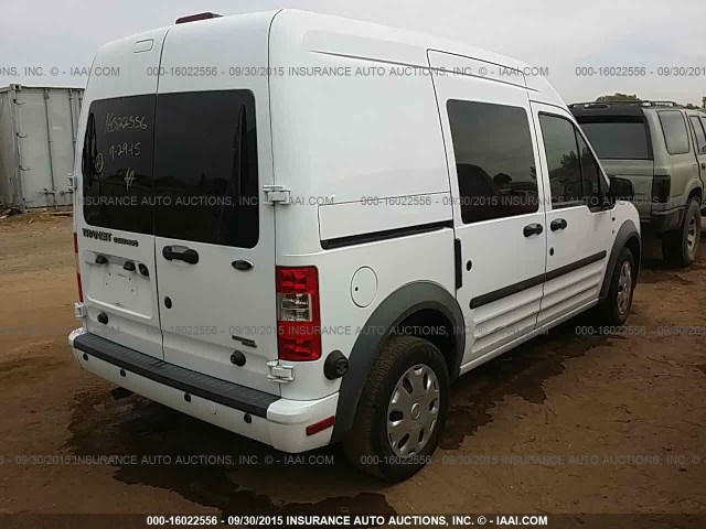 NM0LS6BN6DT152384 - 2013 FORD TRANSIT CONNECT XLT WHITE photo 4