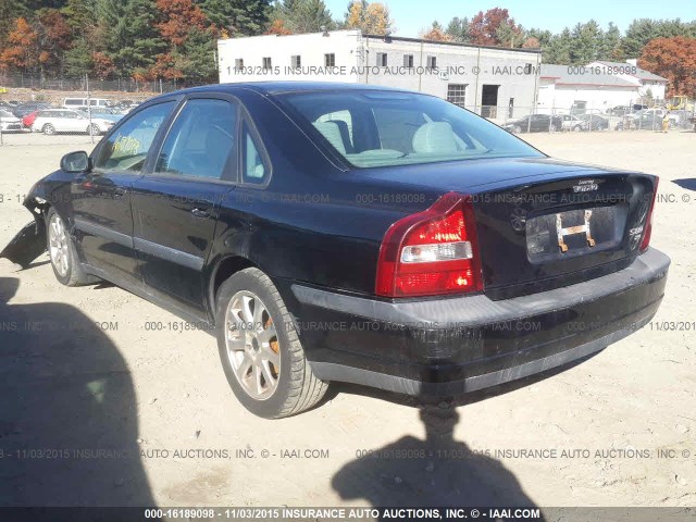 YV1TS92D021248364 - 2002 VOLVO S80 BLACK photo 3