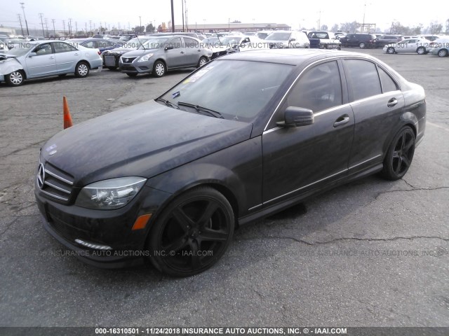 WDDGF5EB5BA460858 - 2011 MERCEDES-BENZ C300 300 BLACK photo 2