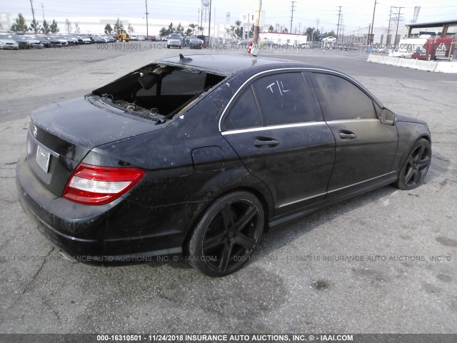 WDDGF5EB5BA460858 - 2011 MERCEDES-BENZ C300 300 BLACK photo 4