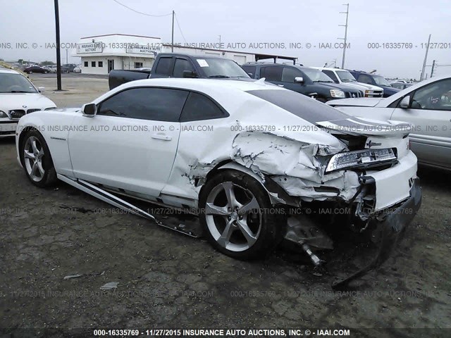 2G1FB1E39E9231062 - 2014 CHEVROLET CAMARO LT WHITE photo 3