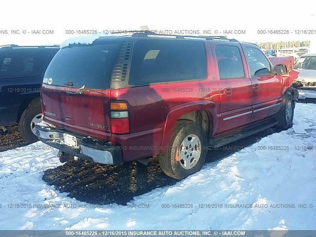 3GNFK16Z05G168943 - 2005 CHEVROLET SUBURBAN K1500 MAROON photo 4