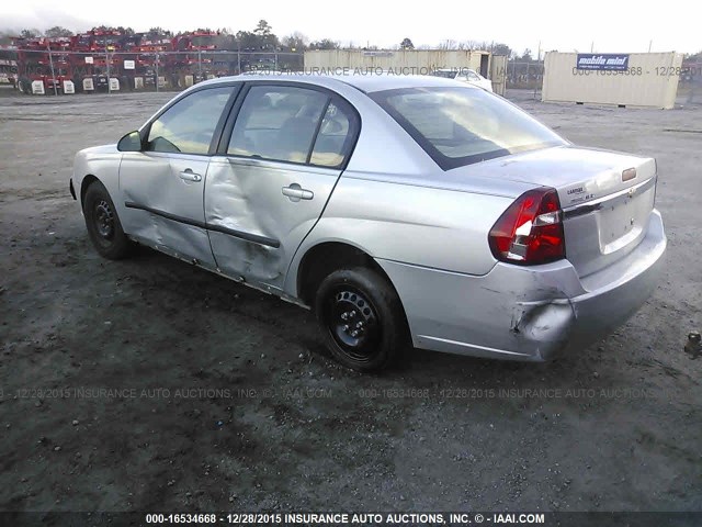 1G1ZS52F25F185469 - 2005 CHEVROLET MALIBU SILVER photo 3