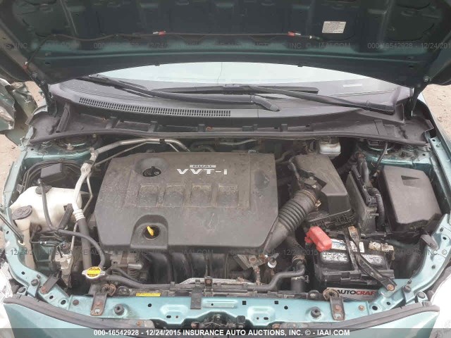 JTDBL40E09J047927 - 2009 TOYOTA COROLLA LE/XLE GREEN photo 10