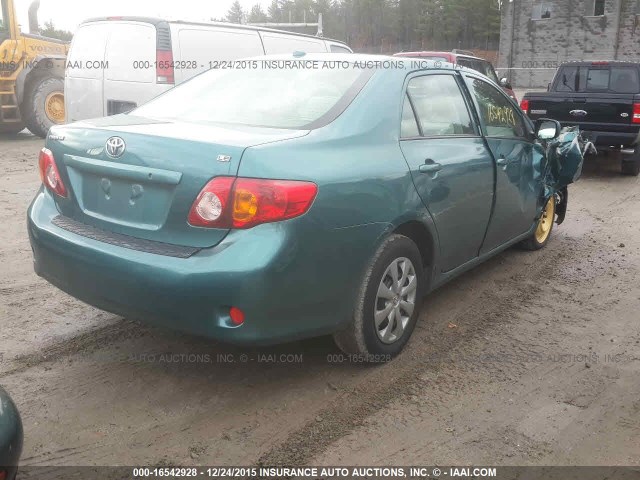 JTDBL40E09J047927 - 2009 TOYOTA COROLLA LE/XLE GREEN photo 4