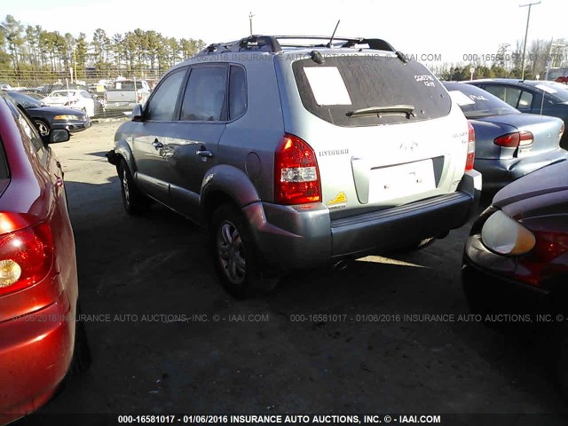 KM8JN72D06U288615 - 2006 HYUNDAI TUCSON GLS/LIMITED BLUE photo 3