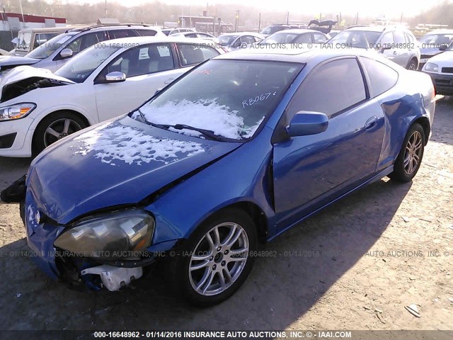 JH4DC54826S003533 - 2006 ACURA RSX BLUE photo 2