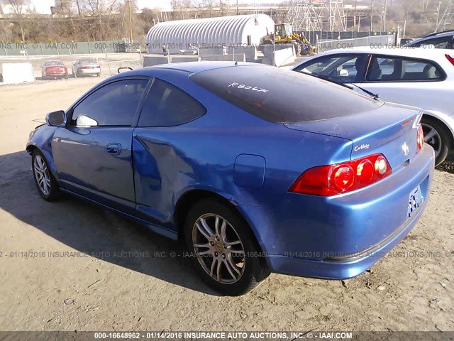 JH4DC54826S003533 - 2006 ACURA RSX BLUE photo 3